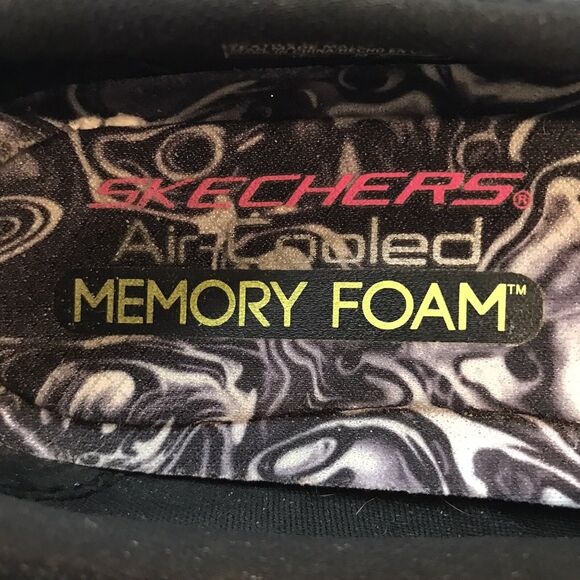 Skechers Mesh Microburst Shoes Women's 6.5 Black Slip On 23312 Comfort Flats - Picture 10 of 11